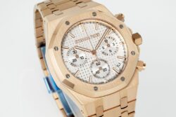 Royal Oak Chrono 26240 RG APSF White/RG Dial on RG Bracelet SA4401 Super Clone - Image 3
