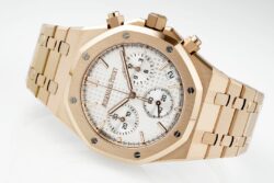 Royal Oak Chrono 26240 RG APSF White/RG Dial on RG Bracelet SA4401 Super Clone - Image 4