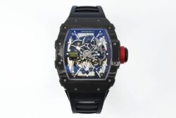 RM035-02 Real NTPT APSF Blk/Red Skeleton Dial on Black Rubber Strap RMAL2 Super Clone