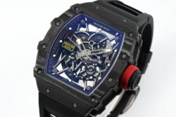 RM035-02 Real NTPT APSF Blk/Red Skeleton Dial on Black Rubber Strap RMAL2 Super Clone - Image 2