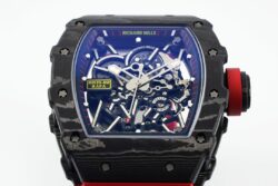 RM035-02 NTPT APSF Blk/Red Skeleton Dial on Red Rubber Strap RMAL2 Super Clone - Image 6