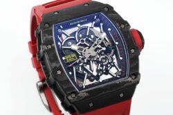 RM035-02 NTPT APSF Blk/Red Skeleton Dial on Red Rubber Strap RMAL2 Super Clone - Image 4