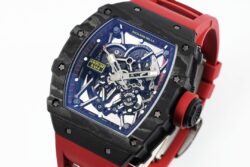 RM035-02 NTPT APSF Blk/Red Skeleton Dial on Red Rubber Strap RMAL2 Super Clone - Image 2