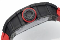 RM035-02 NTPT APSF Blk/Red Skeleton Dial on Red Rubber Strap RMAL2 Super Clone - Image 8